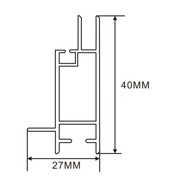 27×40mm  LED Channel _SEG Series_ Model(YX)_ 4公分單面卡布D款燈箱料