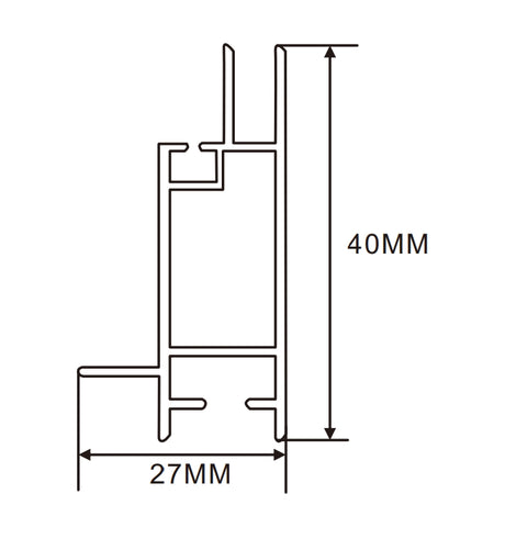 27×40mm  LED Channel _SEG Series_ Model(YX)_ 4公分單面卡布D款燈箱料