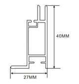 27×40mm  LED Channel _SEG Series_ Model(YX)_ 4公分單面卡布E款燈箱料