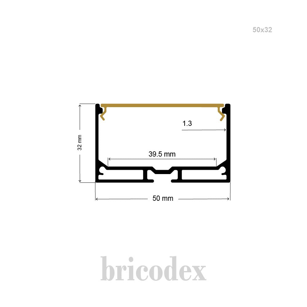 50x32 mm LED Channel _ SML Series _ Model(HL) _ 50x32