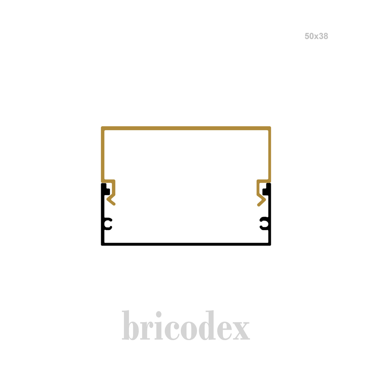 50x38 mm LED Channel _ U3D Series _ Model(HL) _ 50x38