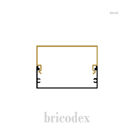 50x38 mm LED Channel _ U3D Series _ Model(HL) _ 50x38