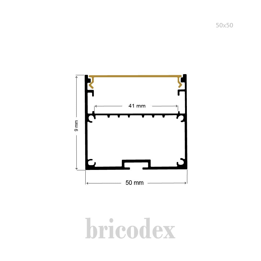 50x50 mm LED Channel _ SML Series _ Model(HL) _ 50x50