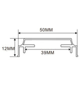 50x12mm LED Channel _VFL Series_ Model(YX)_ 5公分雙面组合燈箱料