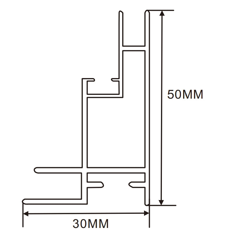 30×50mm  LED Channel _SEG Series_ Model(YX)_ 5公分單面卡布B款燈箱料