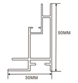 30×50mm  LED Channel _SEG Series_ Model(YX)_ 5公分單面卡布B款燈箱料