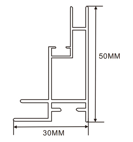 30×50mm  LED Channel _SEG Series_ Model(YX)_ 5公分單面卡布B款燈箱料
