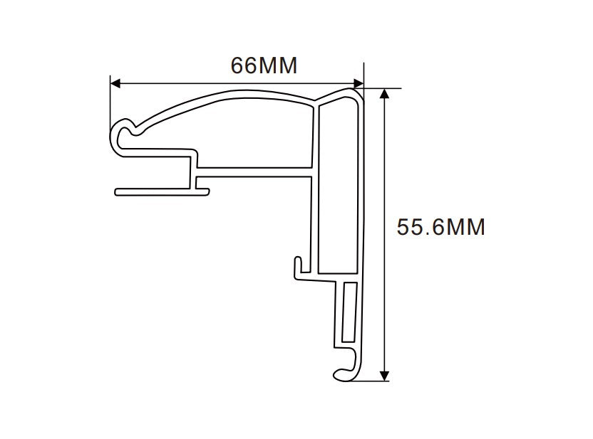 66×55.6mm LED Channel _BLP Series_ Model(YX)_ 6.5x16宣傳欄燈箱料
