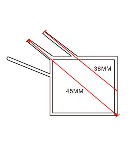 45×38mm  LED Channel _SEG Series_ Model(YX)_ 6⾯卡布燈箱料