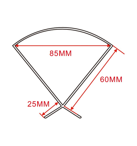 85×60mm  LED Channel _SEG Series_ Model(YX)_ 6公分卡布半圓包柱燈箱料