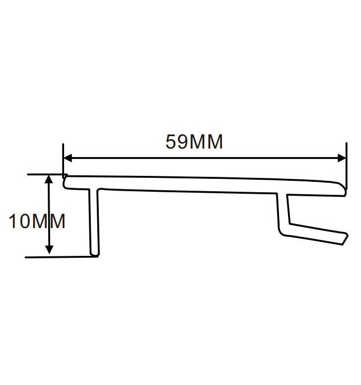 59×10mm  LED Channel _SEG Series_ Model(YX)_ 6分單面可彎卡布燈箱料