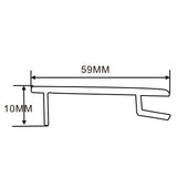 59×10mm  LED Channel _SEG Series_ Model(YX)_ 6分單面可彎卡布燈箱料