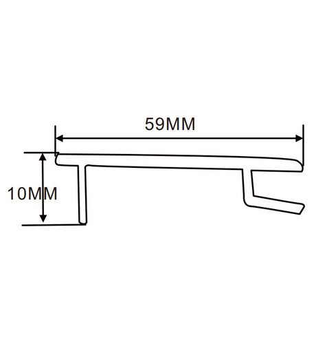 59×10mm  LED Channel _SEG Series_ Model(YX)_ 6分單面可彎卡布燈箱料
