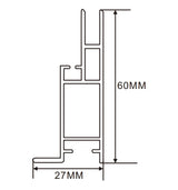 60×27mm  LED Channel _SEG Series_ Model(YX)_ 6公分單面卡布E款燈箱料