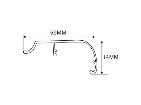 60×51mm LED Channel _FLP Series_ Model(YX)_ 6x6拉布燈箱料