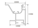 60×51mm LED Channel _FLP Series_ Model(YX)_ 6x6拉布燈箱料