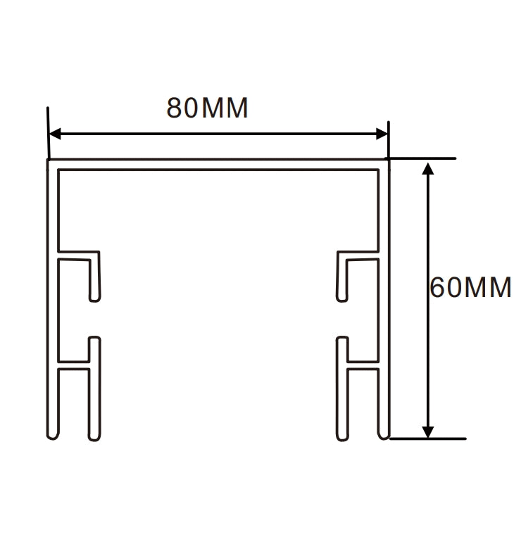 60×80mm  LED Channel _SEG Series_ Model(YX)_ 6x8直燈槽燈箱料