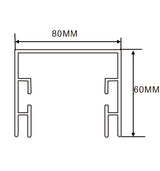60×80mm  LED Channel _SEG Series_ Model(YX)_ 6x8直燈槽燈箱料