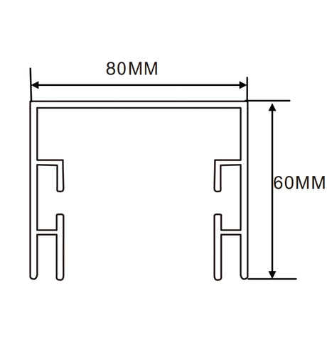 60×80mm  LED Channel _SEG Series_ Model(YX)_ 6x8直燈槽燈箱料