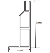 25×77mm  LED Channel _SEG Series_ Model(YX)_ 7.7CM免切⻆卡布燈箱料