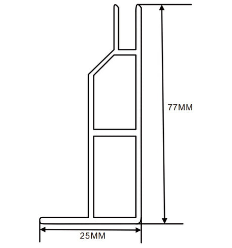 25×77mm  LED Channel _SEG Series_ Model(YX)_ 7.7CM免切⻆卡布燈箱料