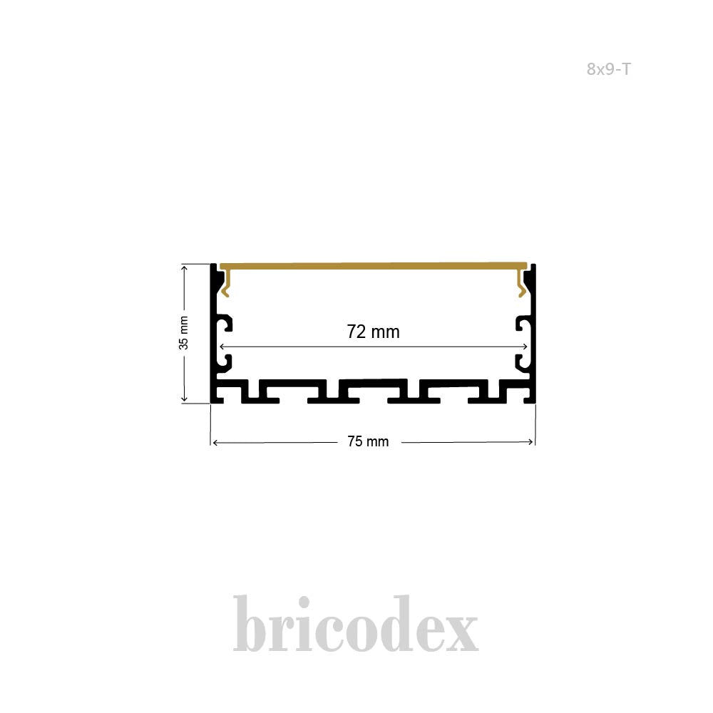 75x35 mm LED Channel _ SML Series _ Model(HL) _ 75x35