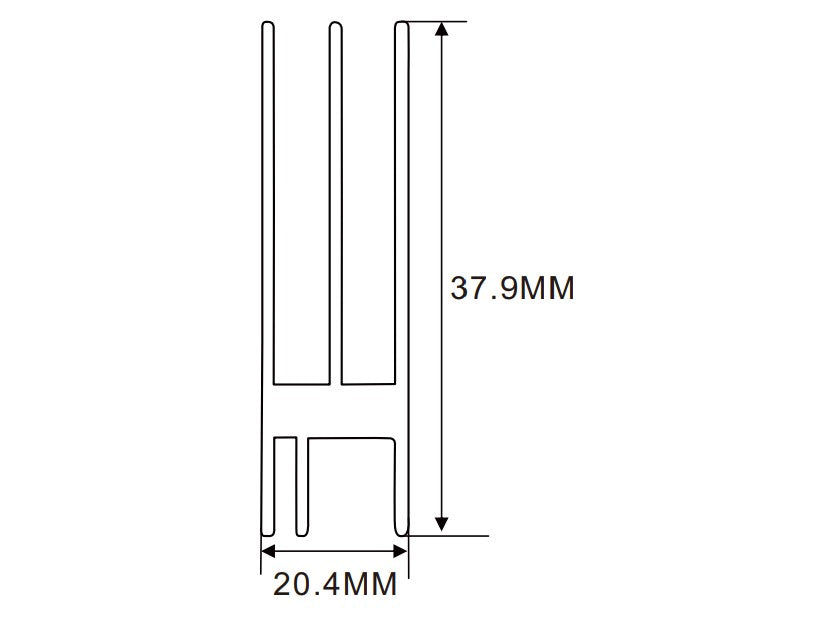 66×55.6mm LED Channel _BLP Series_ Model(YX)_ 7分圓角推拉宣傳欄燈箱料