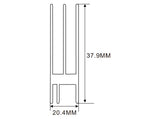 66×55.6mm LED Channel _BLP Series_ Model(YX)_ 7分圓角推拉宣傳欄燈箱料