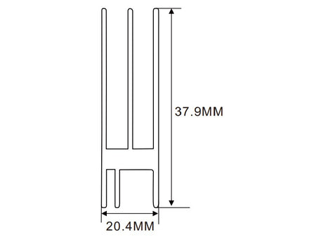66×55.6mm LED Channel _BLP Series_ Model(YX)_ 7分圓角推拉宣傳欄燈箱料
