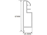 66×55.6mm LED Channel _BLP Series_ Model(YX)_ 7分圓角推拉宣傳欄燈箱料