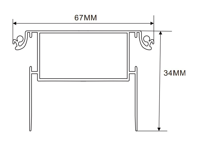 35×7.6mm LED Channel _BLP Series_ Model(YX)_ 7x3.5移動宣傳欄燈箱料