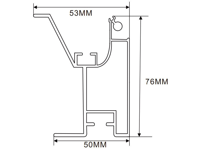 76×53mm LED Channel _FLP Series_ Model(YX)_ 8.5x6 C款拉布燈箱料