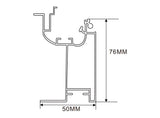 76×50mm LED Channel _FLP Series_ Model(YX)_ 8.6x6拉布型材(三用款)