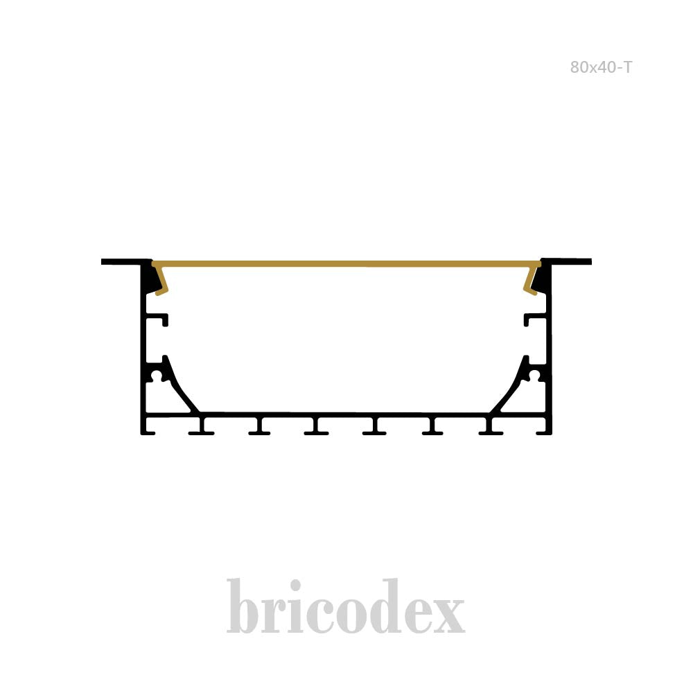 80x40 mm LED Channel _ SML Series _ Model(HL) _ 80x40-T