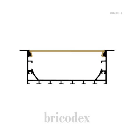 80x40 mm LED Channel _ SML Series _ Model(HL) _ 80x40-T