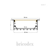 80x40 mm LED Channel _ SML Series _ Model(HL) _ 80x40-T