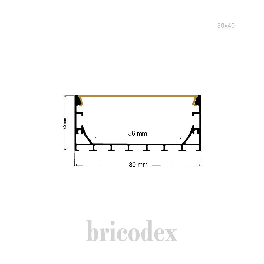 80x40 mm LED Channel _ SML Series _ Model(HL) _ 80x40