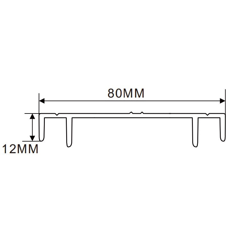 80x12mm LED Channel _VFL Series_ Model(YX)_ 8公分折彎吸塑燈箱料
