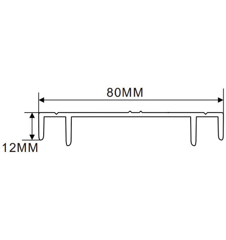 80x12mm LED Channel _VFL Series_ Model(YX)_ 8公分折彎吸塑燈箱料