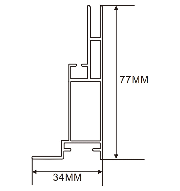 34×77mm  LED Channel _SEG Series_ Model(YX)_ 8公分單面卡布D款燈箱料