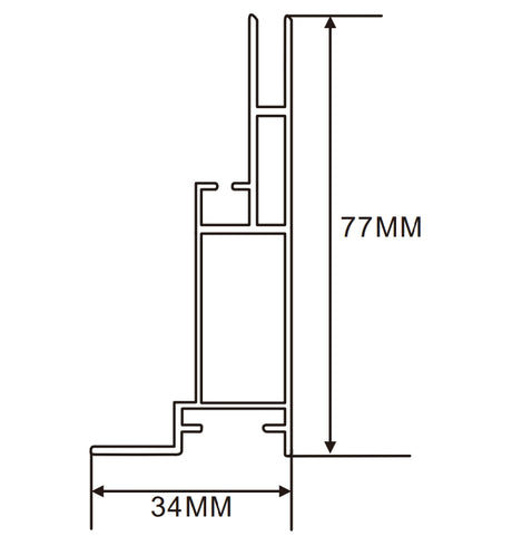 34×77mm  LED Channel _SEG Series_ Model(YX)_ 8公分單面卡布D款燈箱料