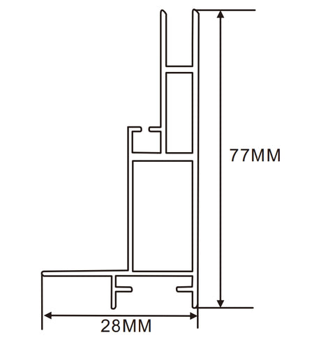 80×40mm  LED Channel _SEG Series_ Model(YX)_ 8公分雙面卡布燈箱料