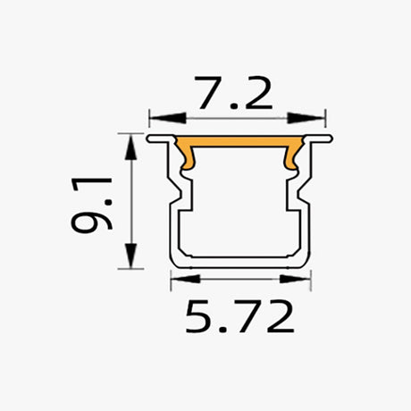 7.2 x 9.1 mm LED Channel _ SCL Series _ Model(JY) _ 免焊8x9櫃體