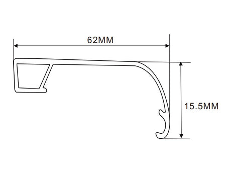 62×75m LED Channel _FLP Series_ Model(YX)_ 9060平蓋拉布燈箱料