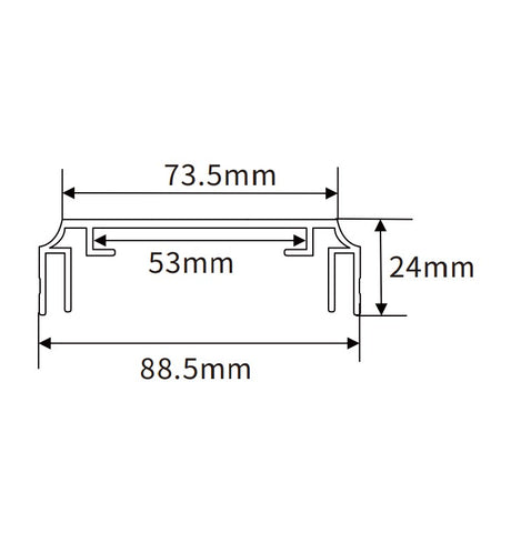 90x25mm LED Channel _VFL Series_ Model(YX)_ 9公分單面组合燈箱料