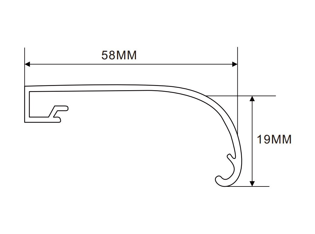 76×54mm LED Channel _FLP Series_ Model(YX)_ 9x6平蓋拉布燈箱料
