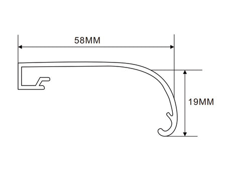 76×54mm LED Channel _FLP Series_ Model(YX)_ 9x6平蓋拉布燈箱料