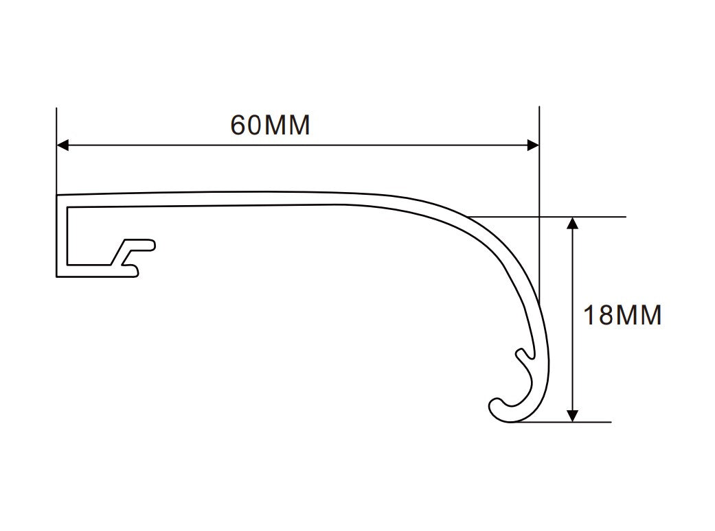 83×60mm LED Channel _FLP Series_ Model(YX)_ 9x6平蓋拉布型材-A款