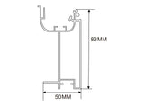 83×60mm LED Channel _FLP Series_ Model(YX)_ 9x6平蓋拉布型材-A款