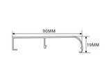 90×19mm LED Channel _FLP Series_ Model(YX)_ 9x9平蓋拉布型材-B款